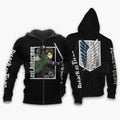 AOT Levi Ackerman Black Hoodie Custom