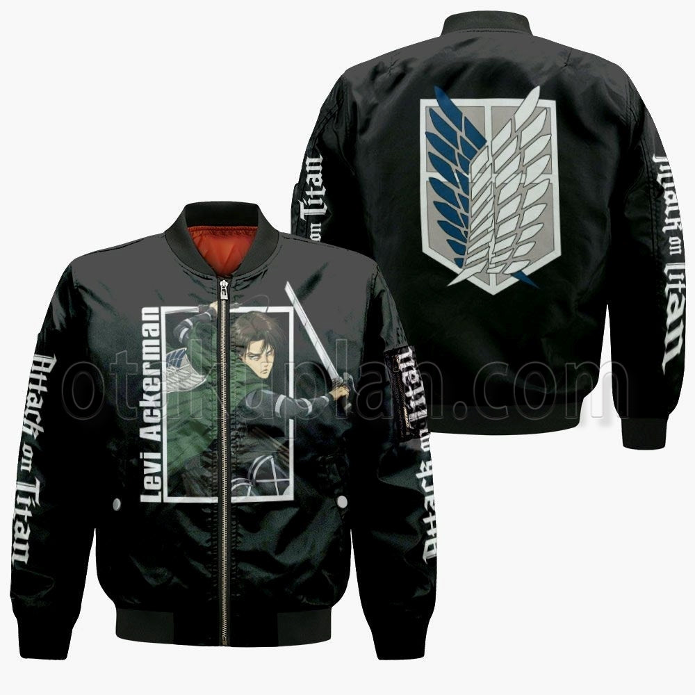 AOT Levi Ackerman Black Hoodie Custom