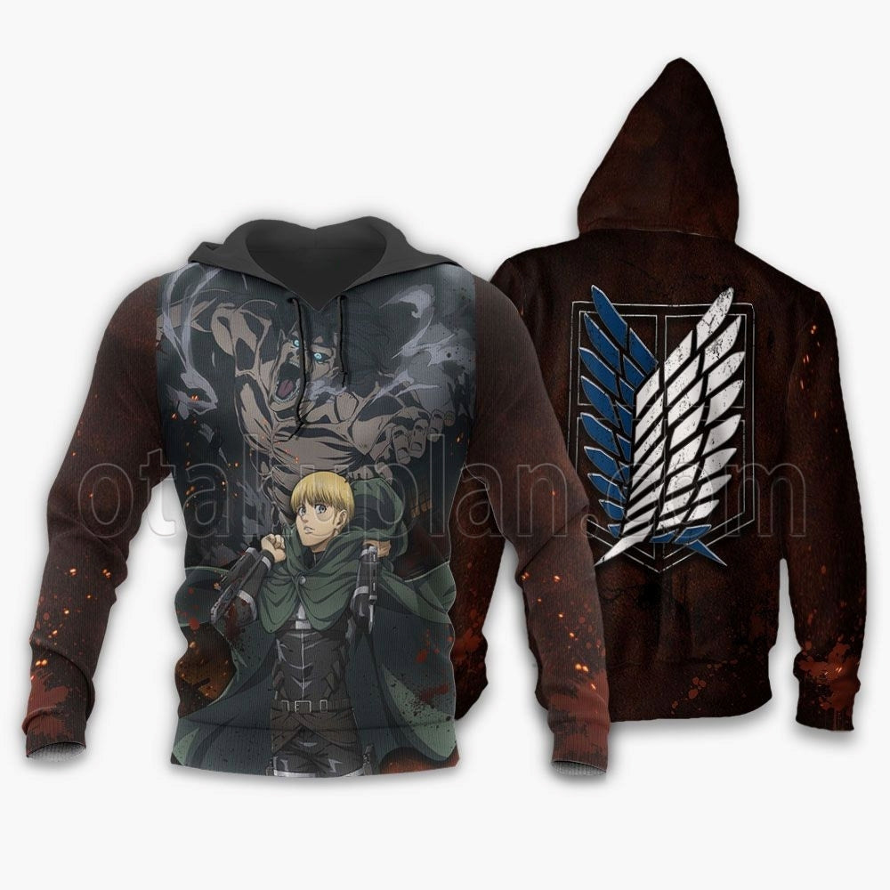 Attack On Tian Armin Arlert Hoodie AOT Final Season Anime