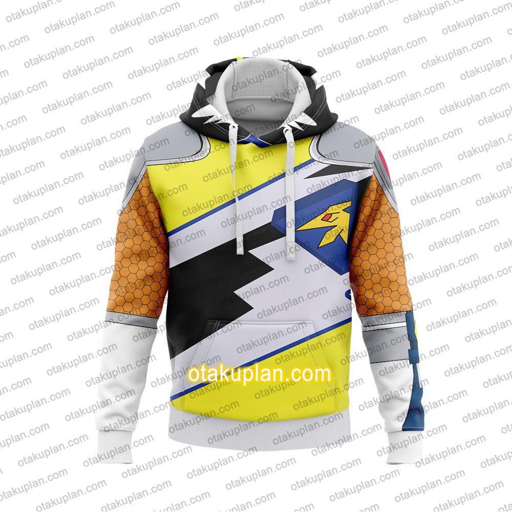 Zyuden Sentai Kyoryuger Beast Power Squadron Dinosaur Ranger Kyoryu Gold Cosplay Hoodie