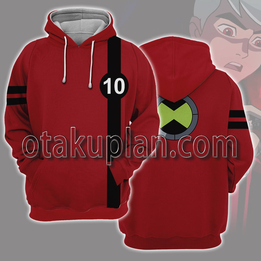 Ben 10 Albedo Red Costume Cosplay Hoodie