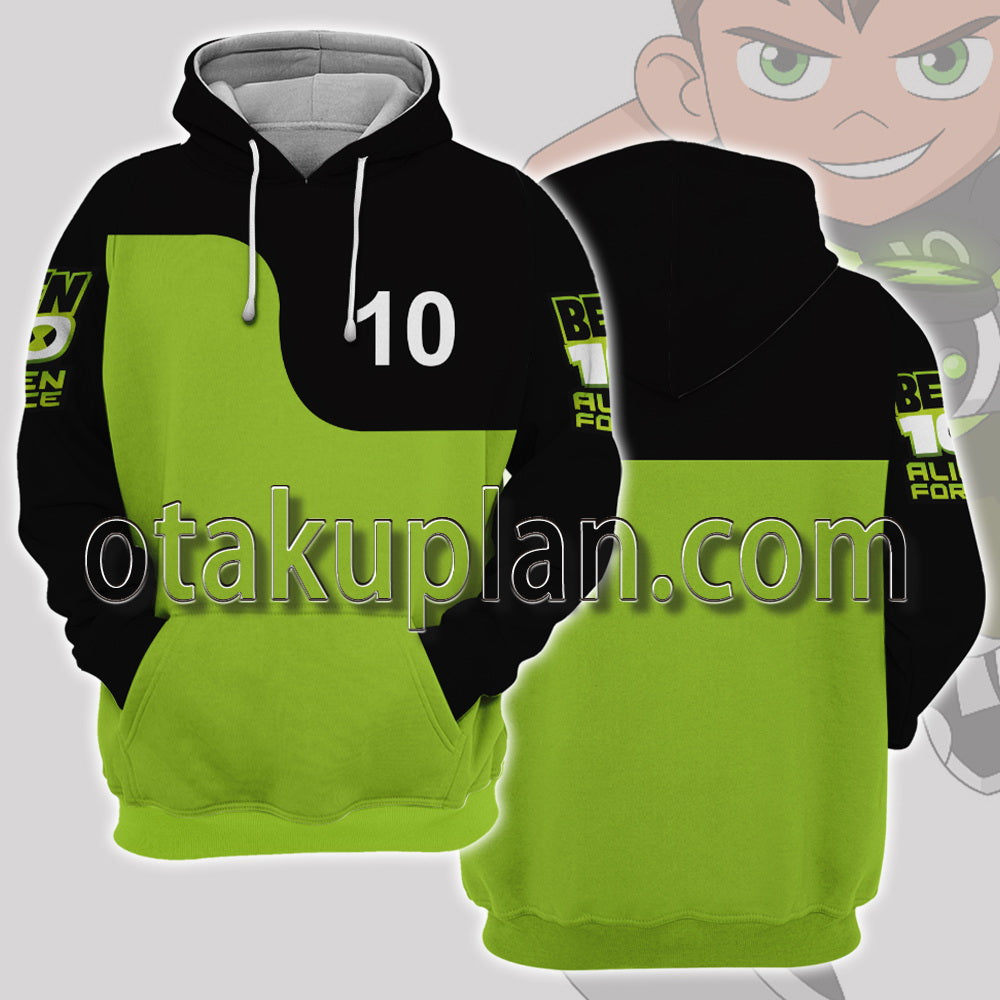 Ben 10 Green Costume Cosplay Hoodie