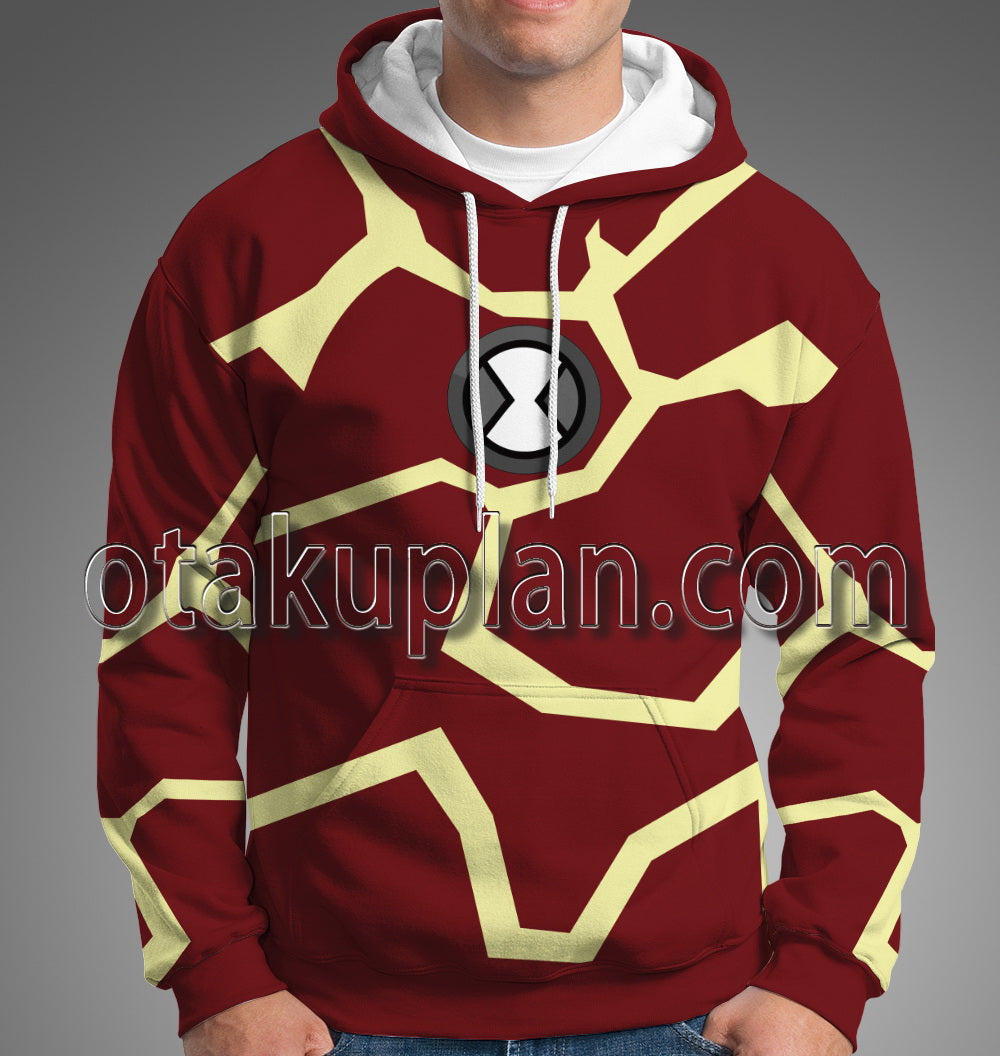 Ben 10 Heatblast Battle Suit Cosplay Hoodie