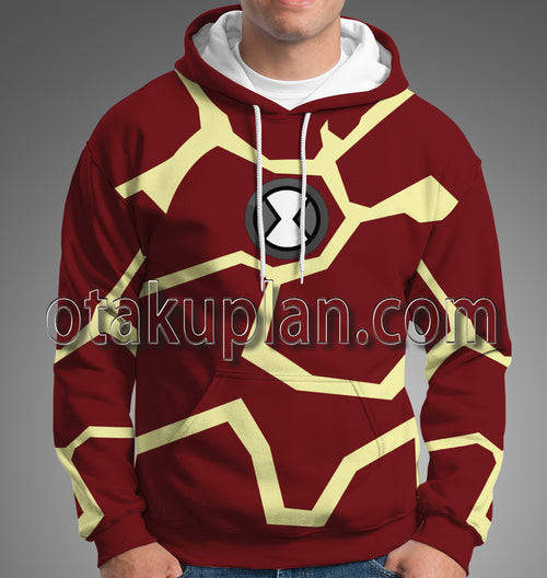 Ben 10 Heatblast Battle Suit Cosplay Hoodie