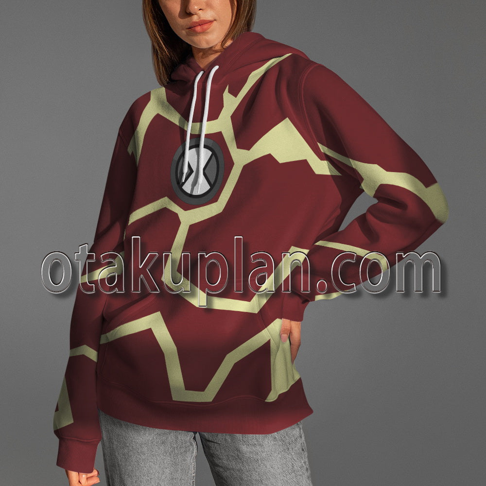 Ben 10 Heatblast Battle Suit Cosplay Hoodie