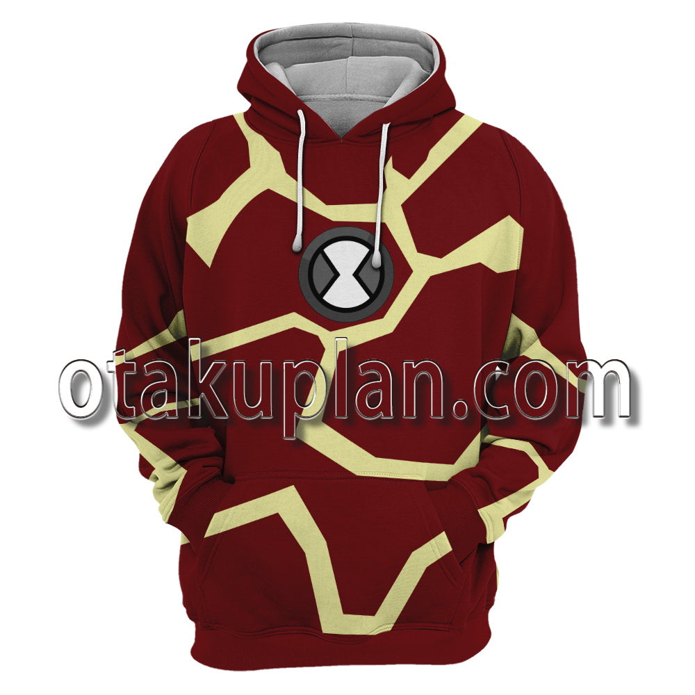 Ben 10 Heatblast Battle Suit Cosplay Hoodie