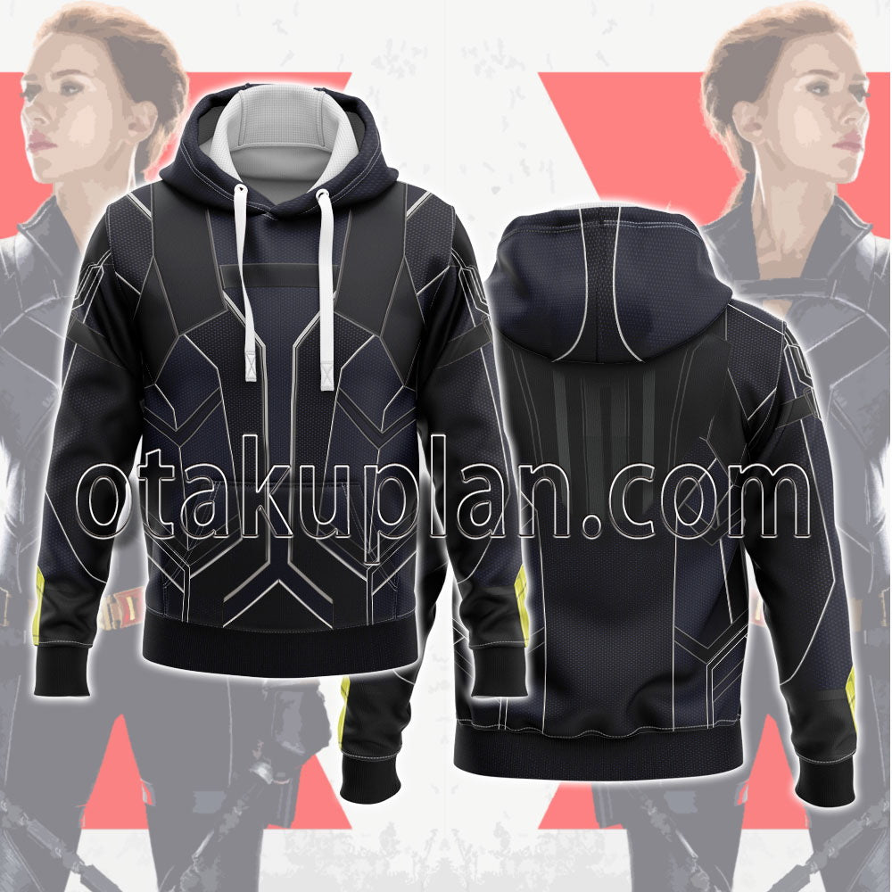 Black Widow Black and Blue Cosplay Hoodie