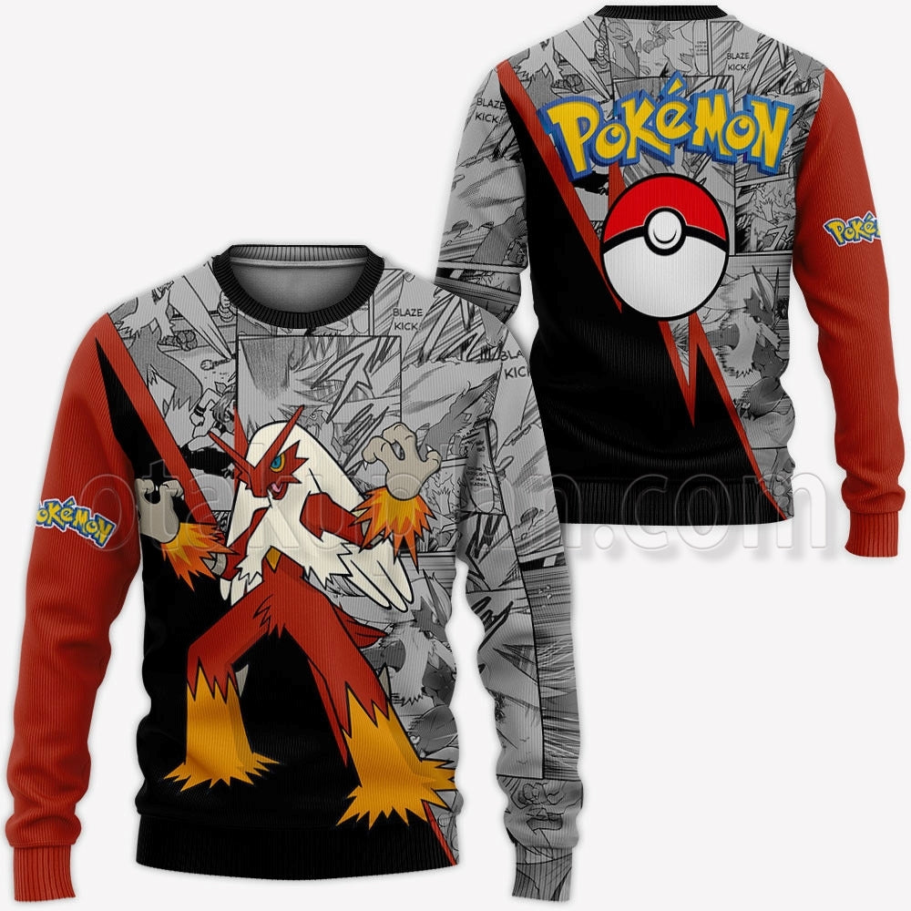 Blaziken Hoodie Custom Mix Manga