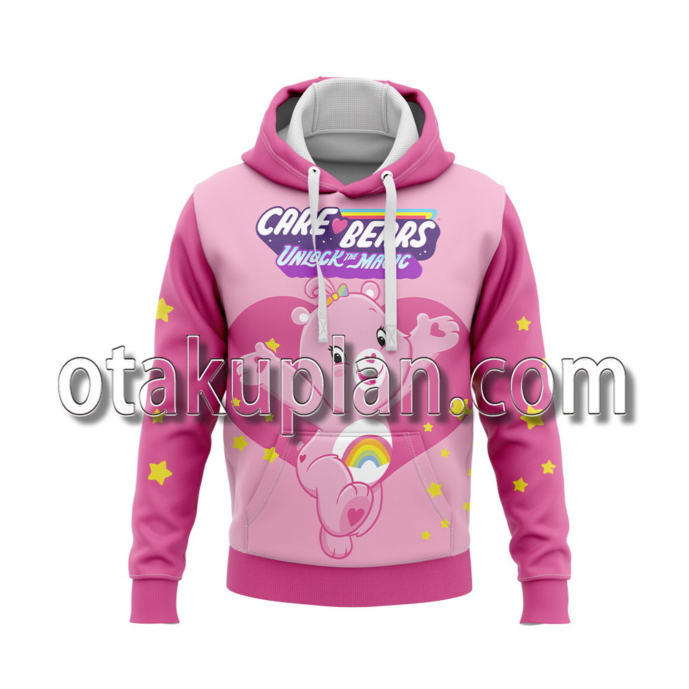 Care Bears Cheer Bear Love-A-Lot Bear Pink Clipart Hoodie