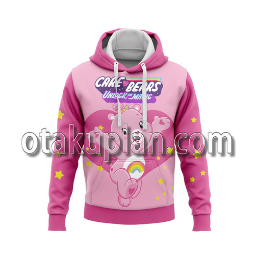 Care Bears Cheer Bear Love-A-Lot Bear Pink Clipart Hoodie
