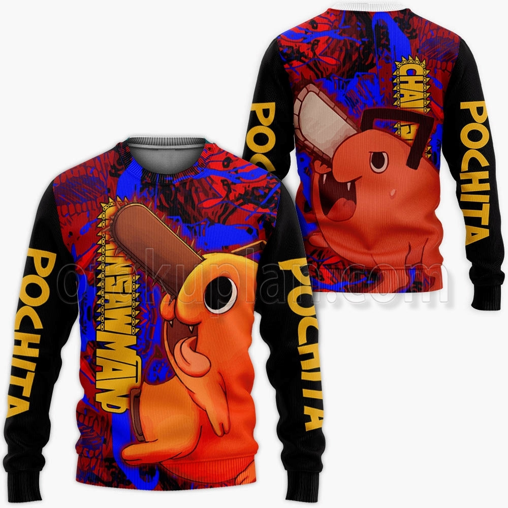 Chainsaw Devil Pochita Hoodie Anime Custom For Fans