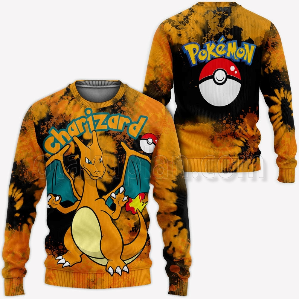 Charizard Hoodie Anime Custom Tie Dye Style