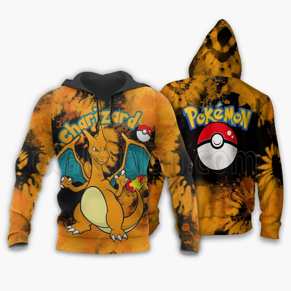Charizard Hoodie Anime Custom Tie Dye Style