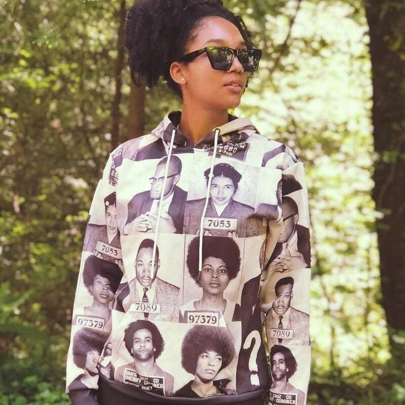 Civil Rights Leaders All Over Printed Hoodie