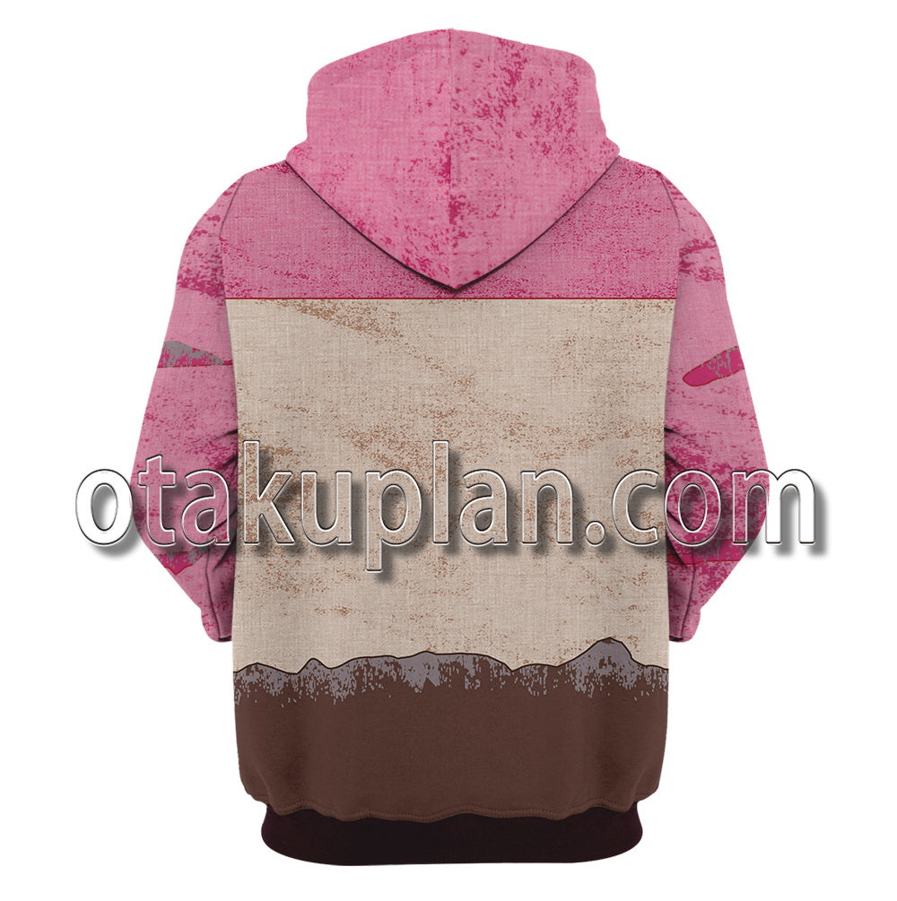 Cyberpunk 2077 V Female Street Kid Old Pattern Cosplay Hoodie