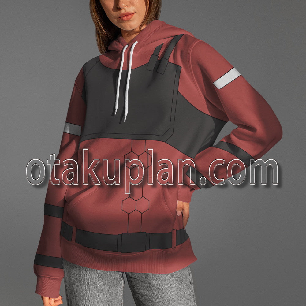 Cyberpunk Edgerunners Kiwi Red Coat Cosplay Hoodie