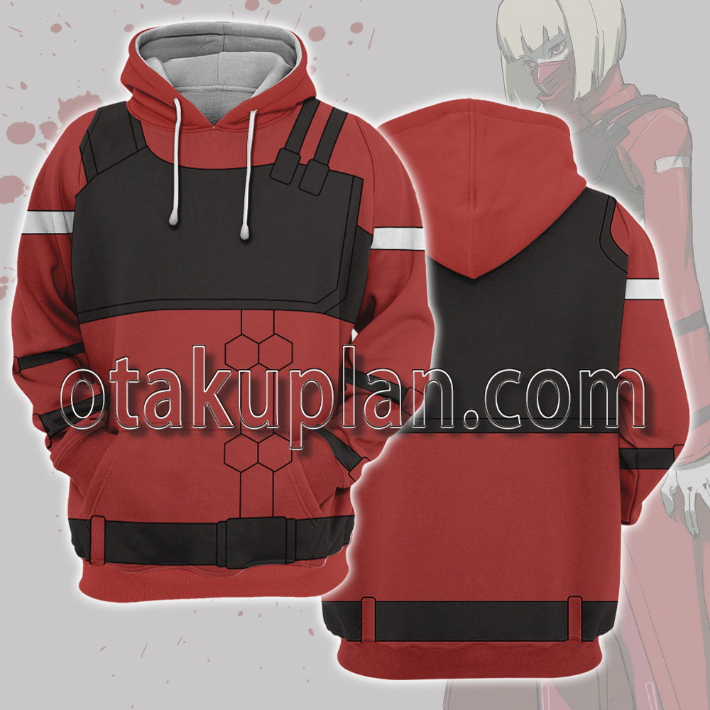 Cyberpunk Edgerunners Kiwi Red Coat Cosplay Hoodie