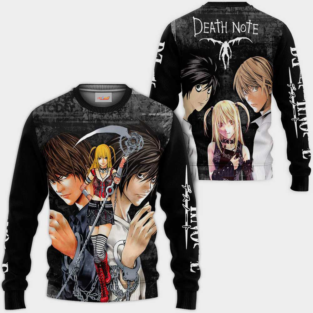 Death Note Lawliet Light Yagami Misa Misa Hoodie Shirt