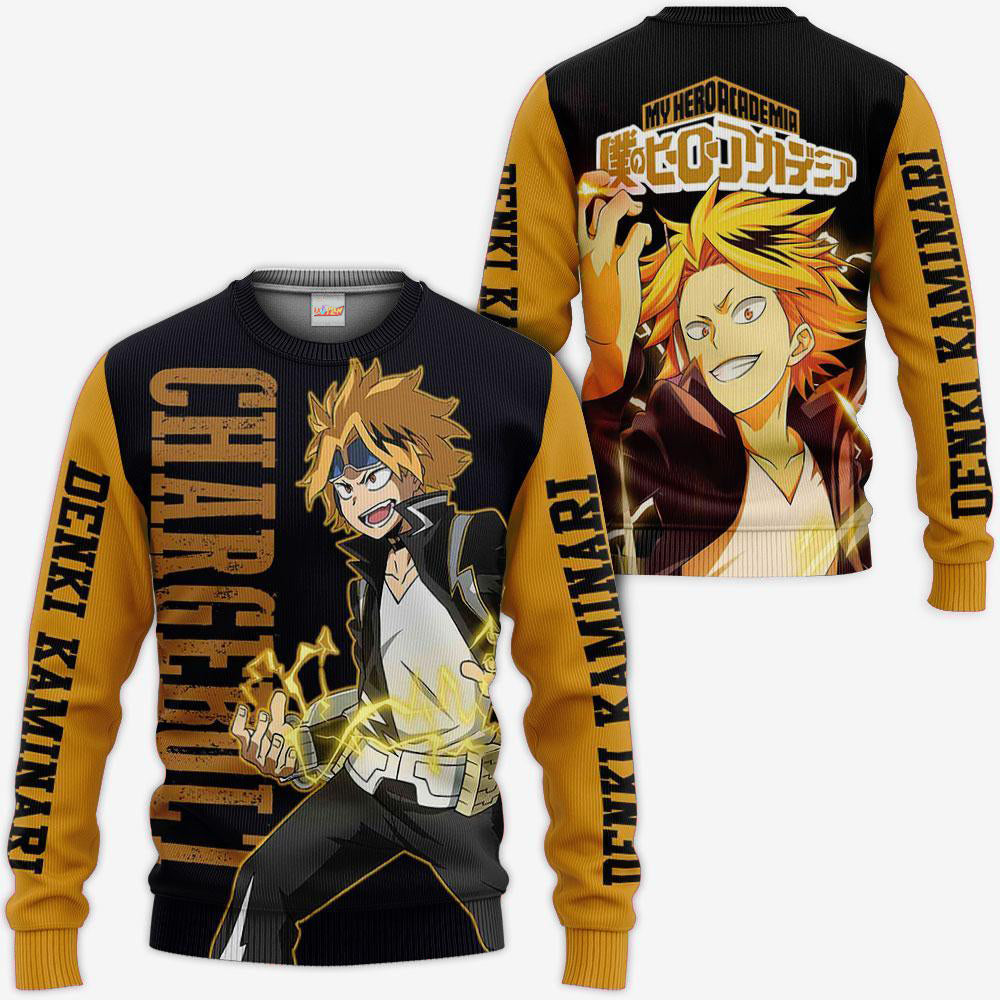 Denki Kaminari Chargebolt Hero MHA Hoodie Shirts
