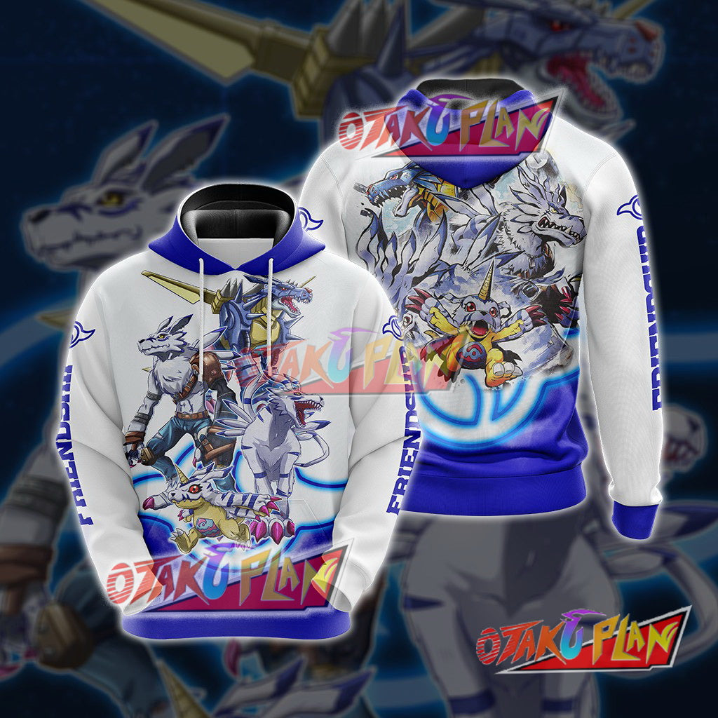 Digimon Gabumon Evaluation Unisex 3D Pullover Hoodie