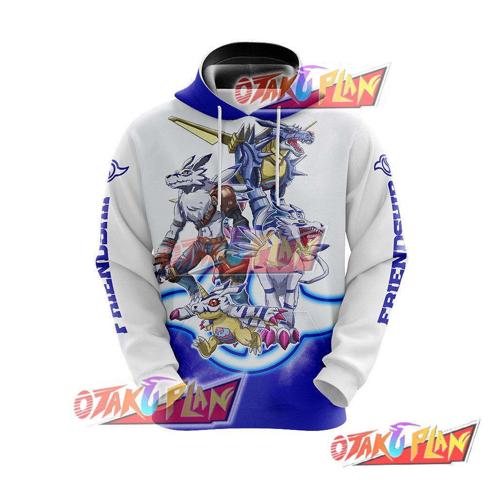 Digimon Gabumon Evaluation Unisex 3D Pullover Hoodie
