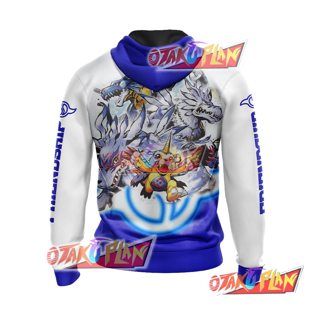 Digimon Gabumon Evaluation Unisex 3D Pullover Hoodie