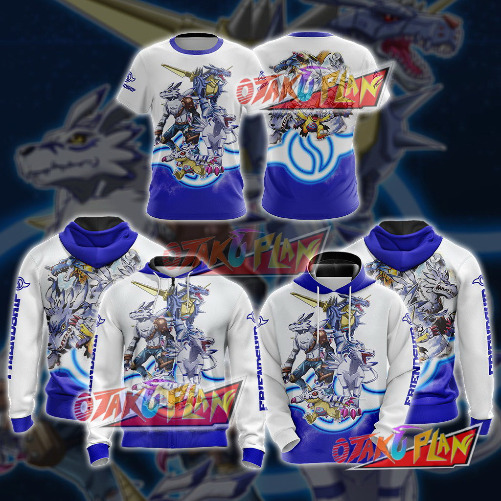 Digimon Gabumon Evaluation Unisex 3D Pullover Hoodie