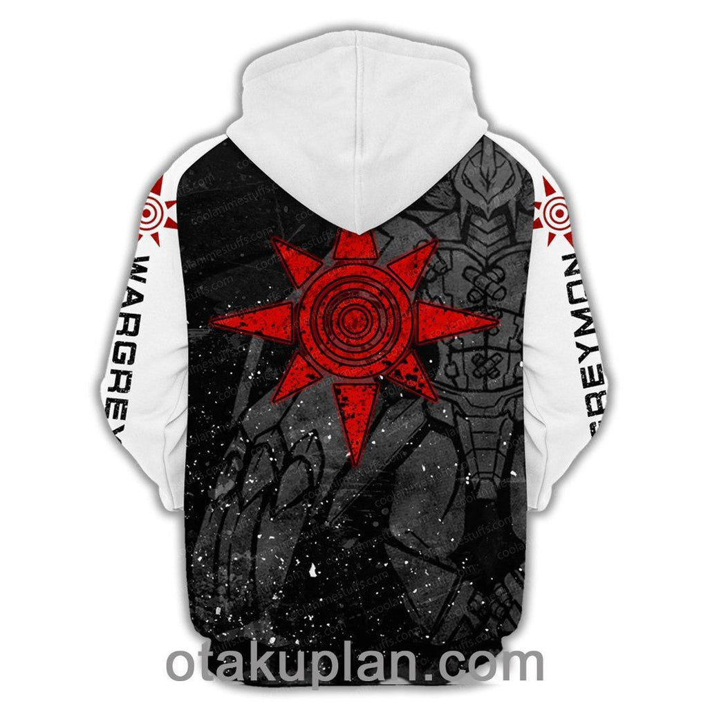 Digimon Wargreymon Black And White Hoodie