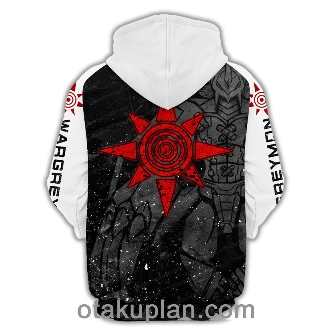 Digimon Wargreymon Black And White Hoodie