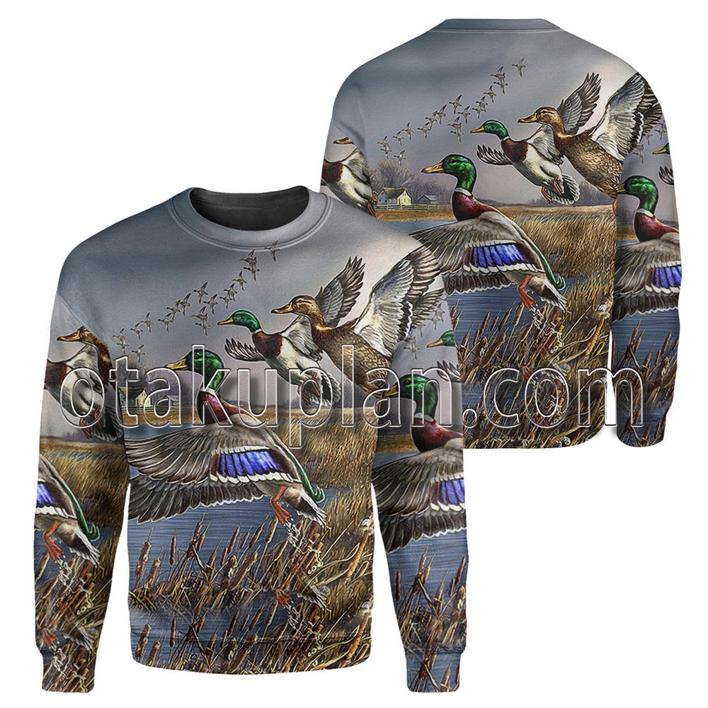 Duck Hunting 3D All Over Printed T-Shirt / Hoodie