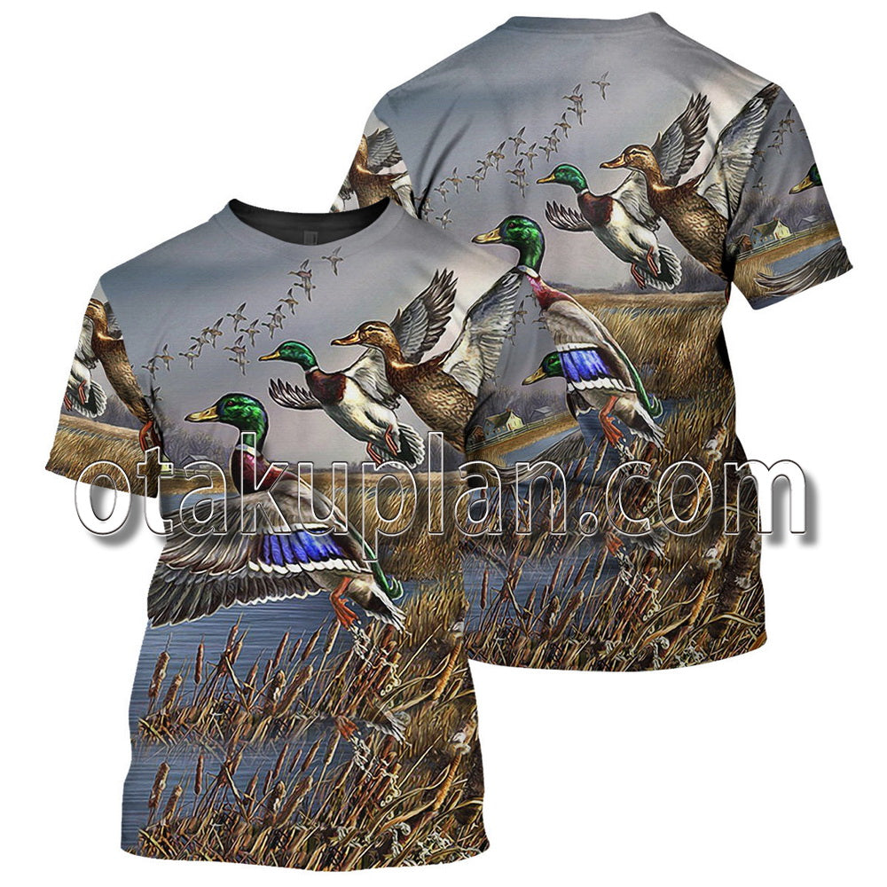 Duck Hunting 3D All Over Printed T-Shirt / Hoodie