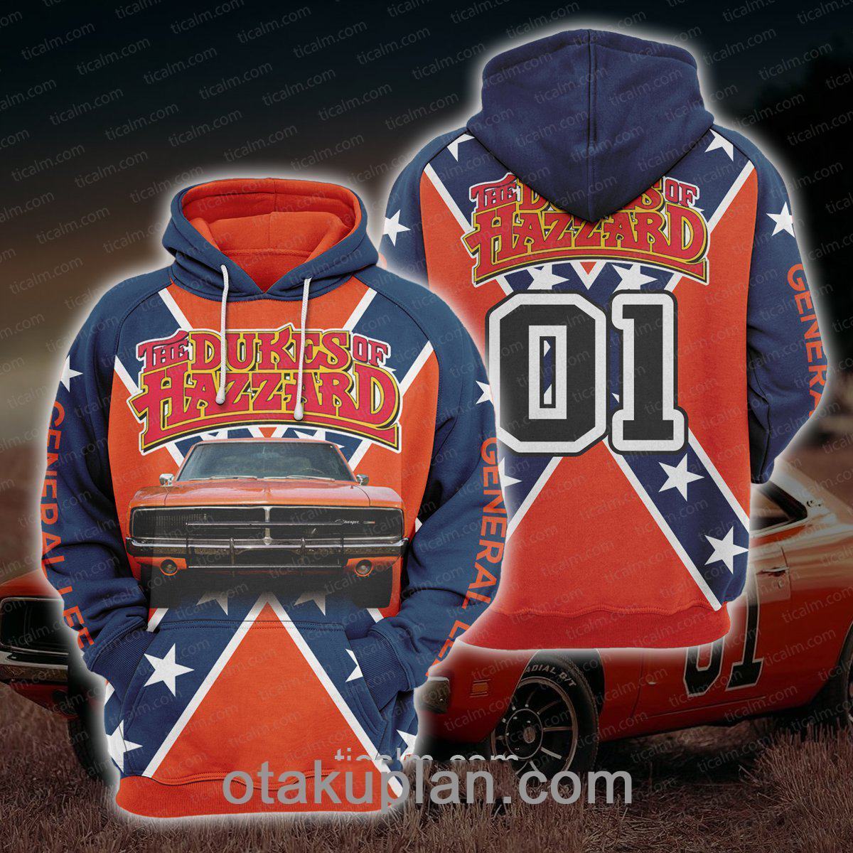 Dukes of Hazzard General Lee Pullover Hoodie