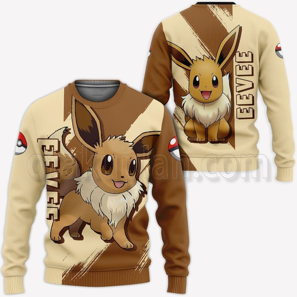 Eevee Hoodie Shirts Custom Anime