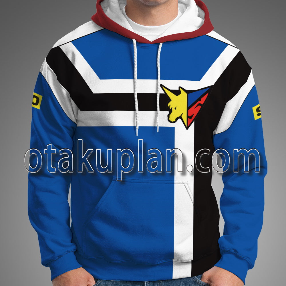 Future GPX Cyber Formula Hayato Kazami Blue And Black Racing Suit Cosplay Hoodie