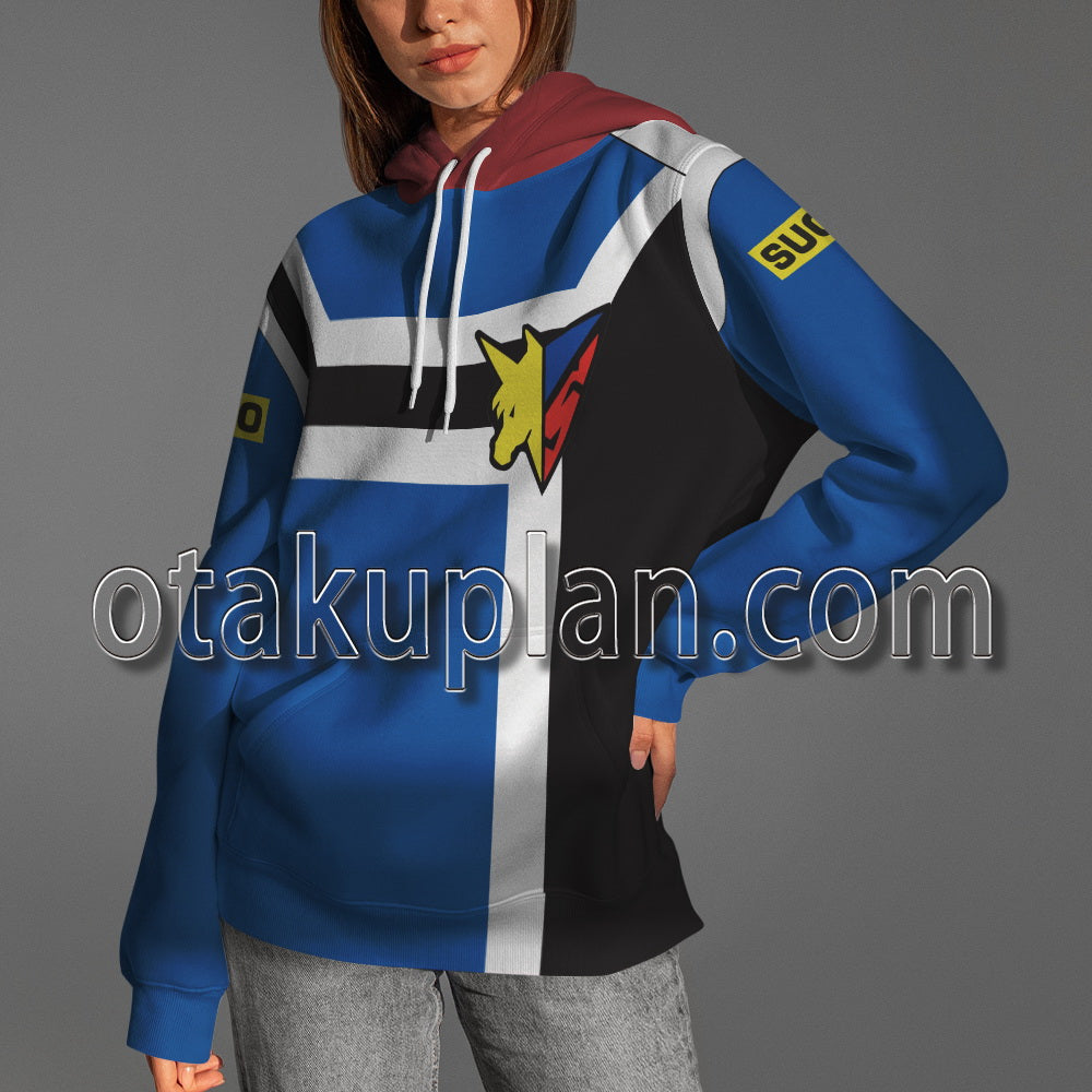 Future GPX Cyber Formula Hayato Kazami Blue And Black Racing Suit Cosplay Hoodie