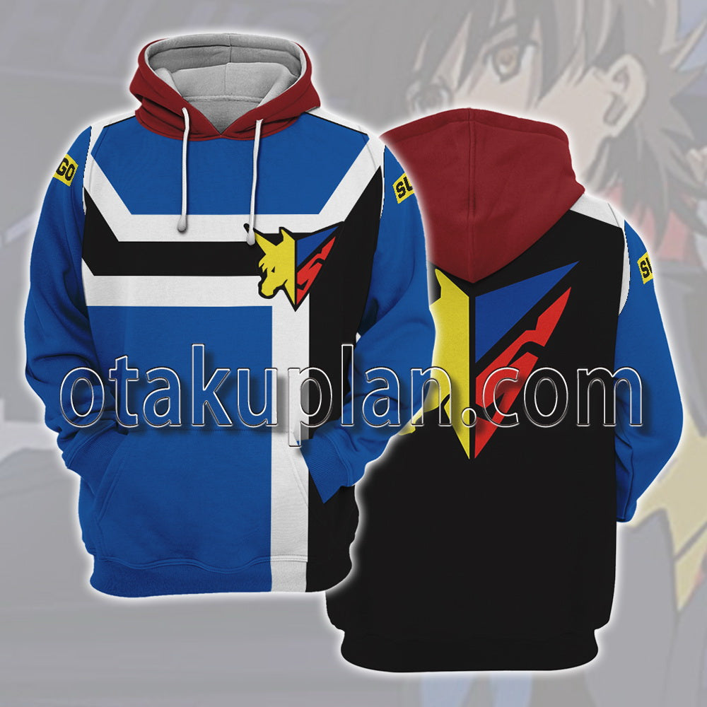 Future GPX Cyber Formula Hayato Kazami Blue And Black Racing Suit Cosplay Hoodie