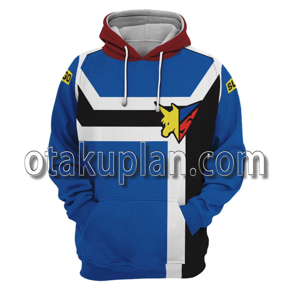 Future GPX Cyber Formula Hayato Kazami Blue And Black Racing Suit Cosplay Hoodie