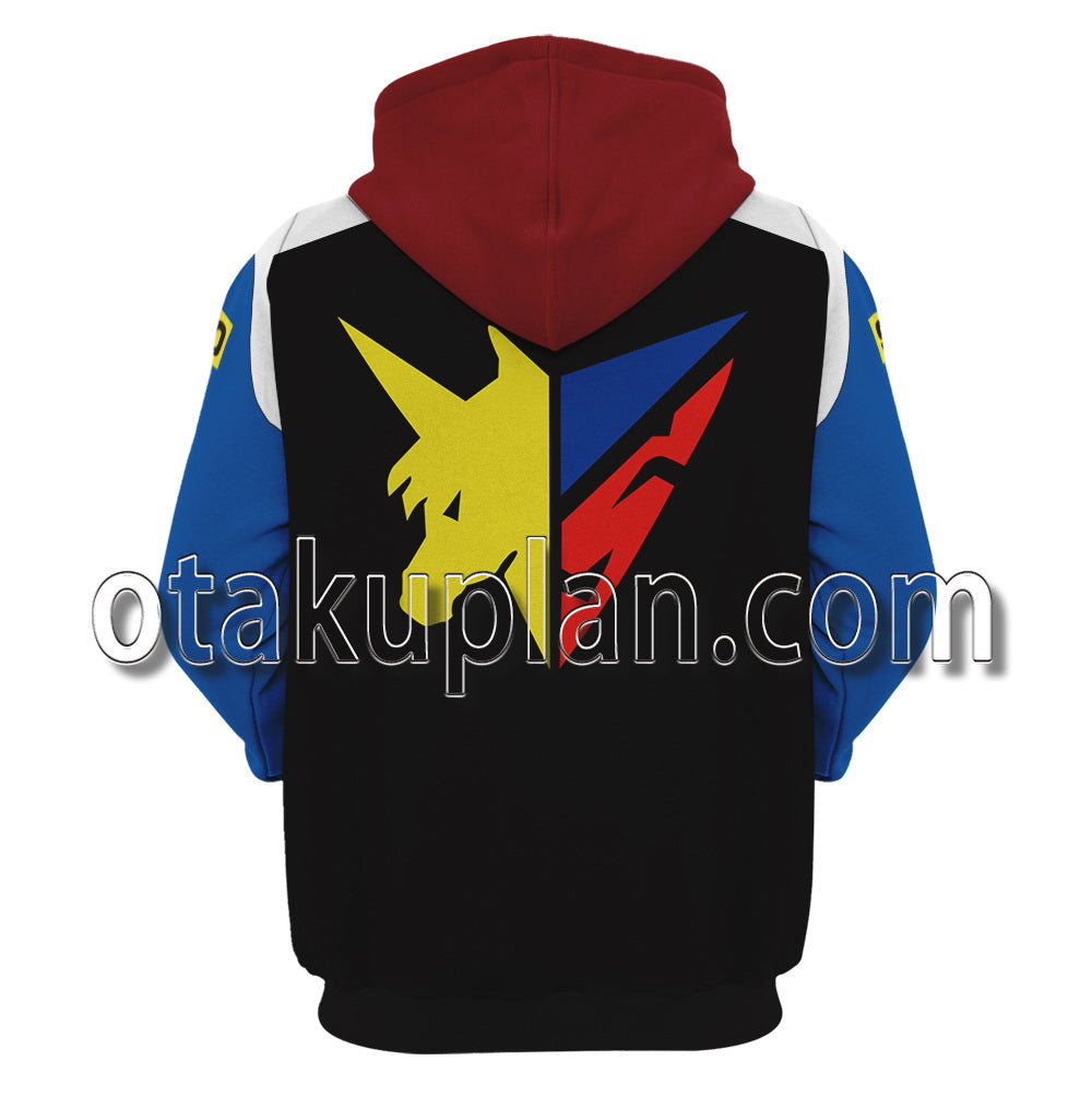 Future GPX Cyber Formula Hayato Kazami Blue And Black Racing Suit Cosplay Hoodie