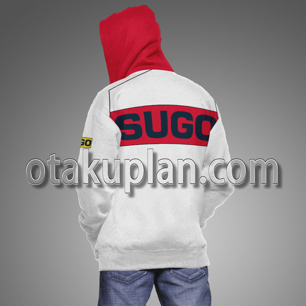 Future GPX Cyber Formula Hayato Kazami White Racing Suit Cosplay Hoodie