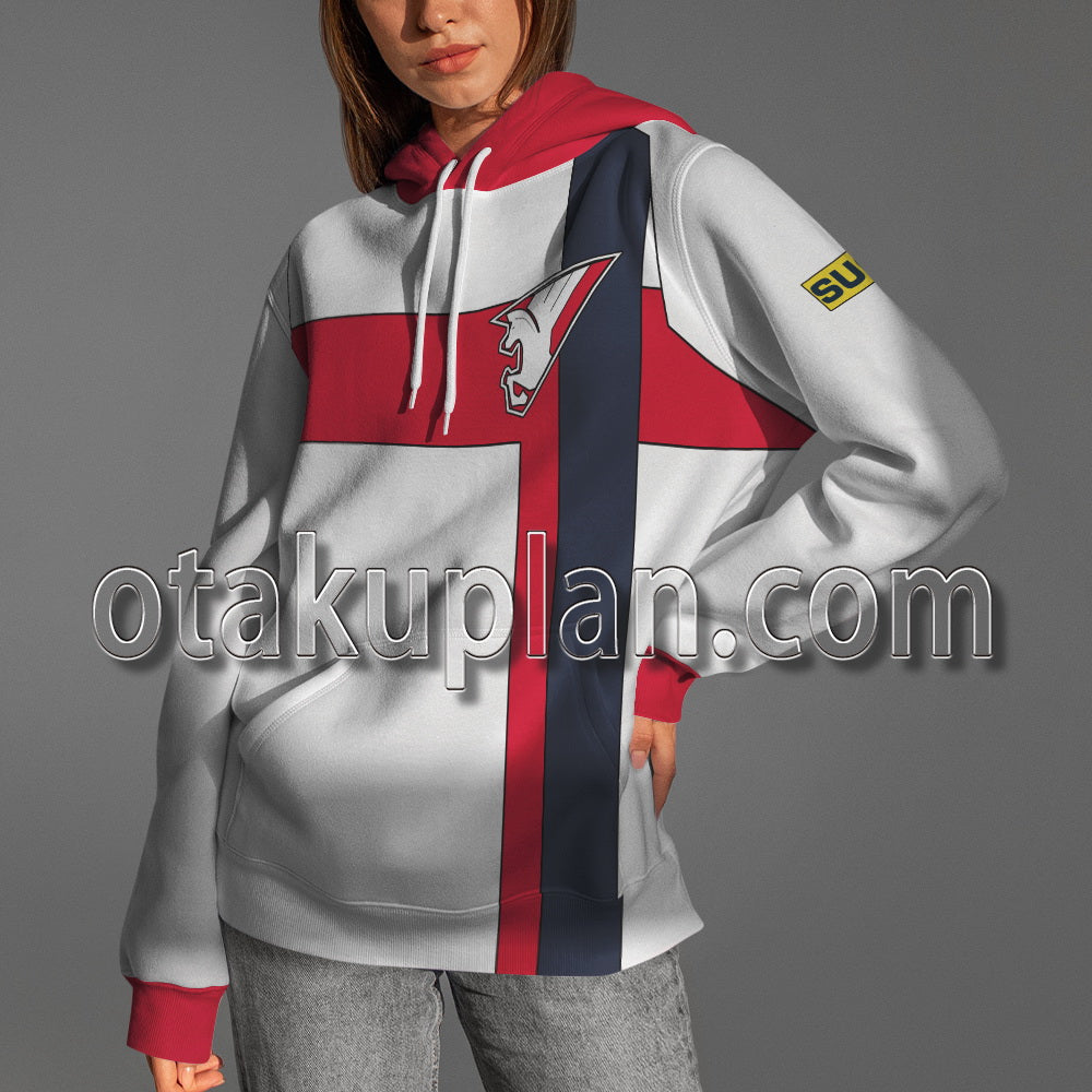Future GPX Cyber Formula Hayato Kazami White Racing Suit Cosplay Hoodie