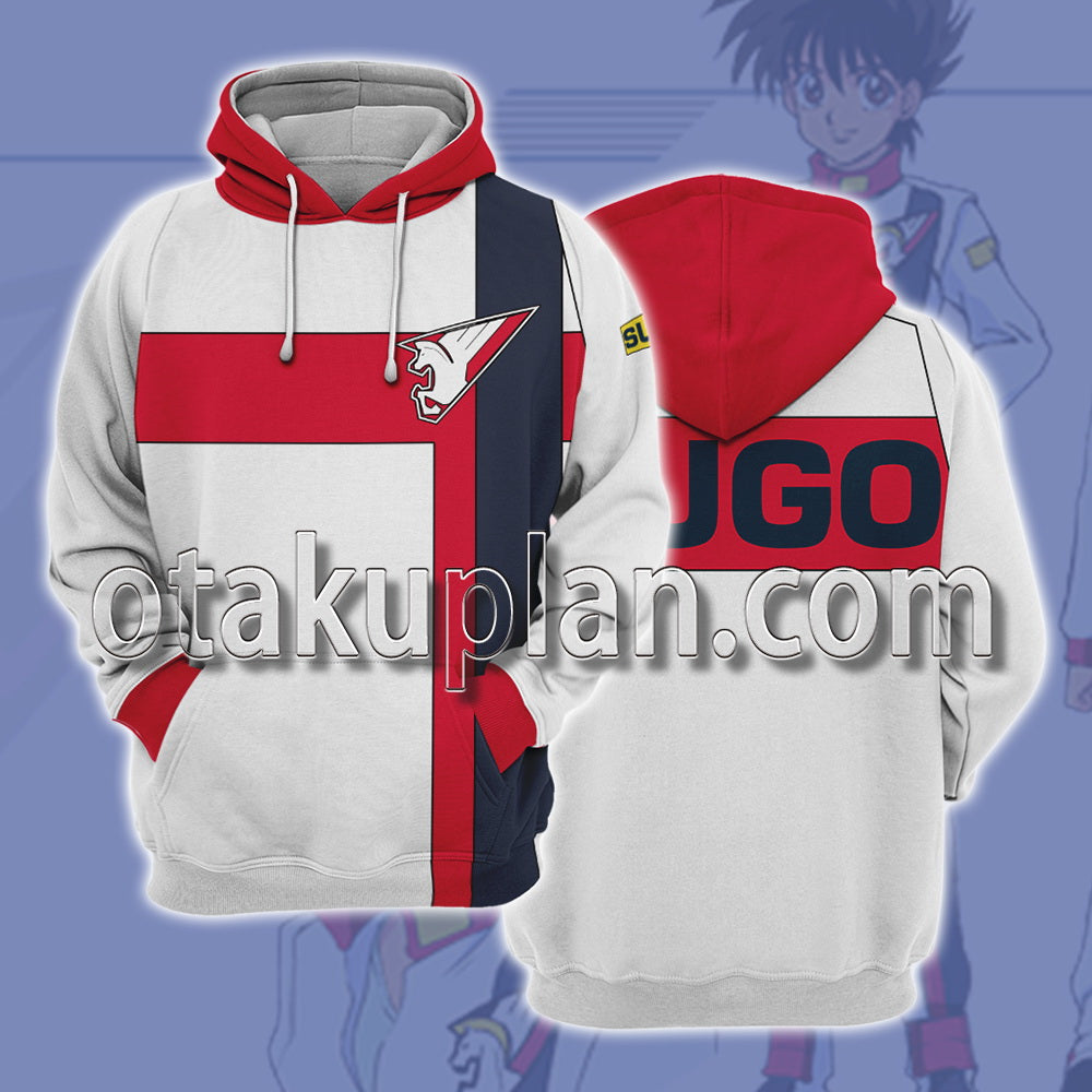 Future GPX Cyber Formula Hayato Kazami White Racing Suit Cosplay Hoodie