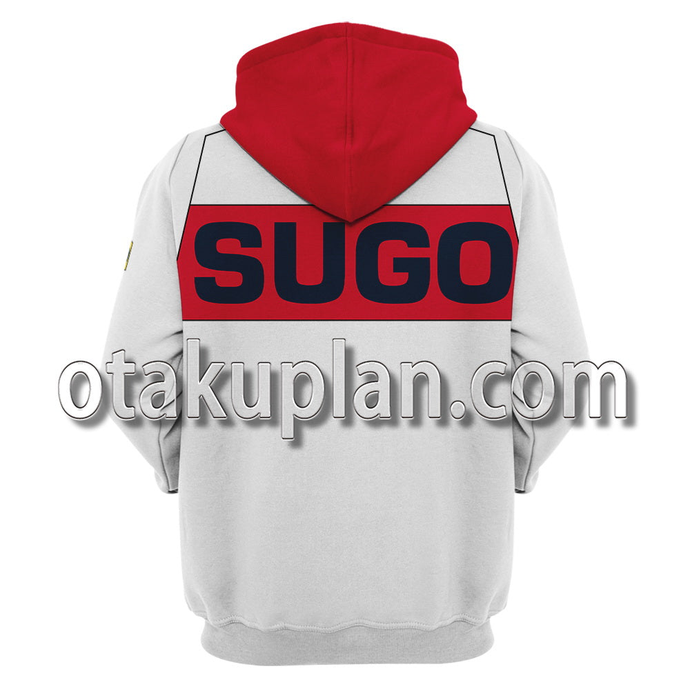Future GPX Cyber Formula Hayato Kazami White Racing Suit Cosplay Hoodie