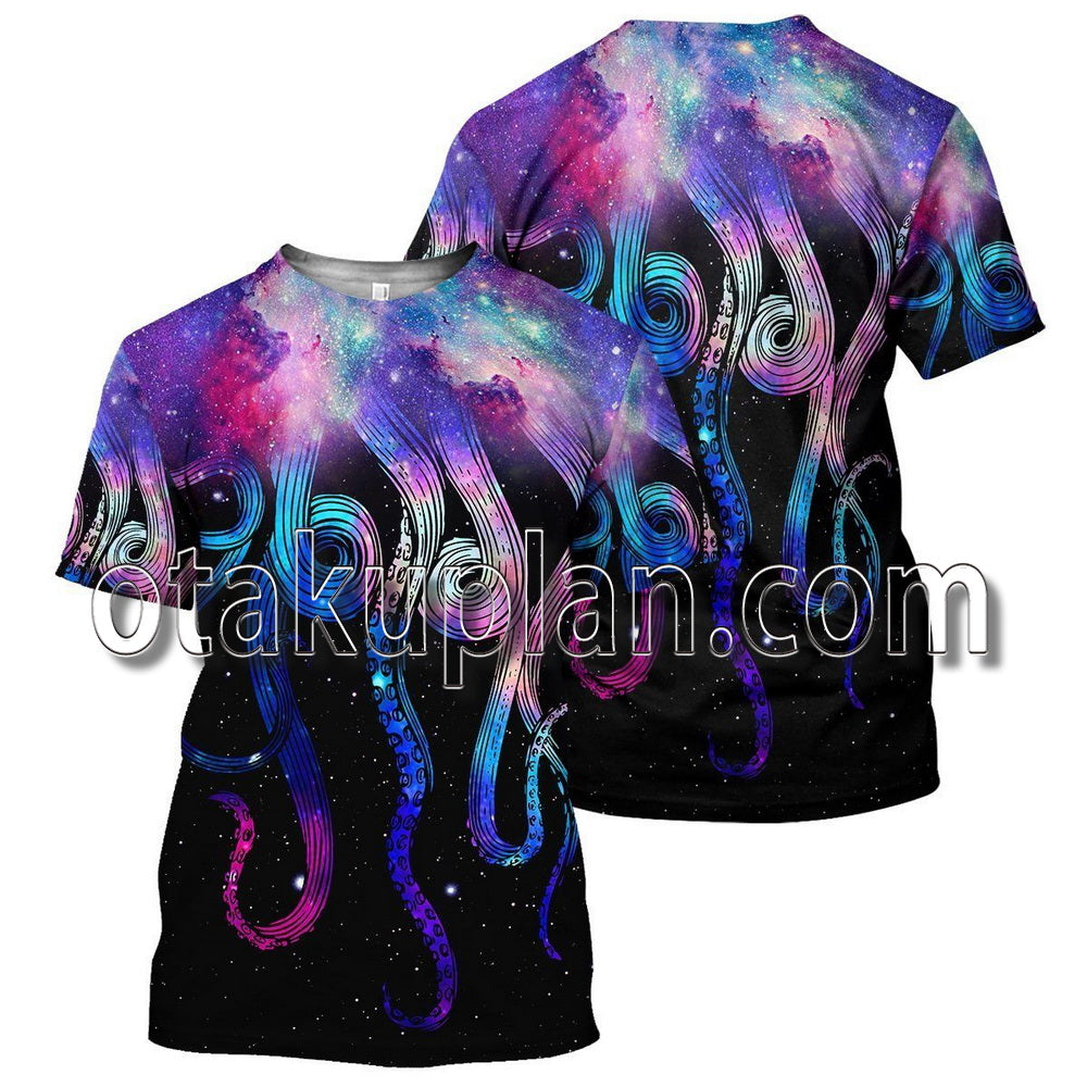 Galaxy Octopus 3D All Over Printed T-Shirt / Hoodie