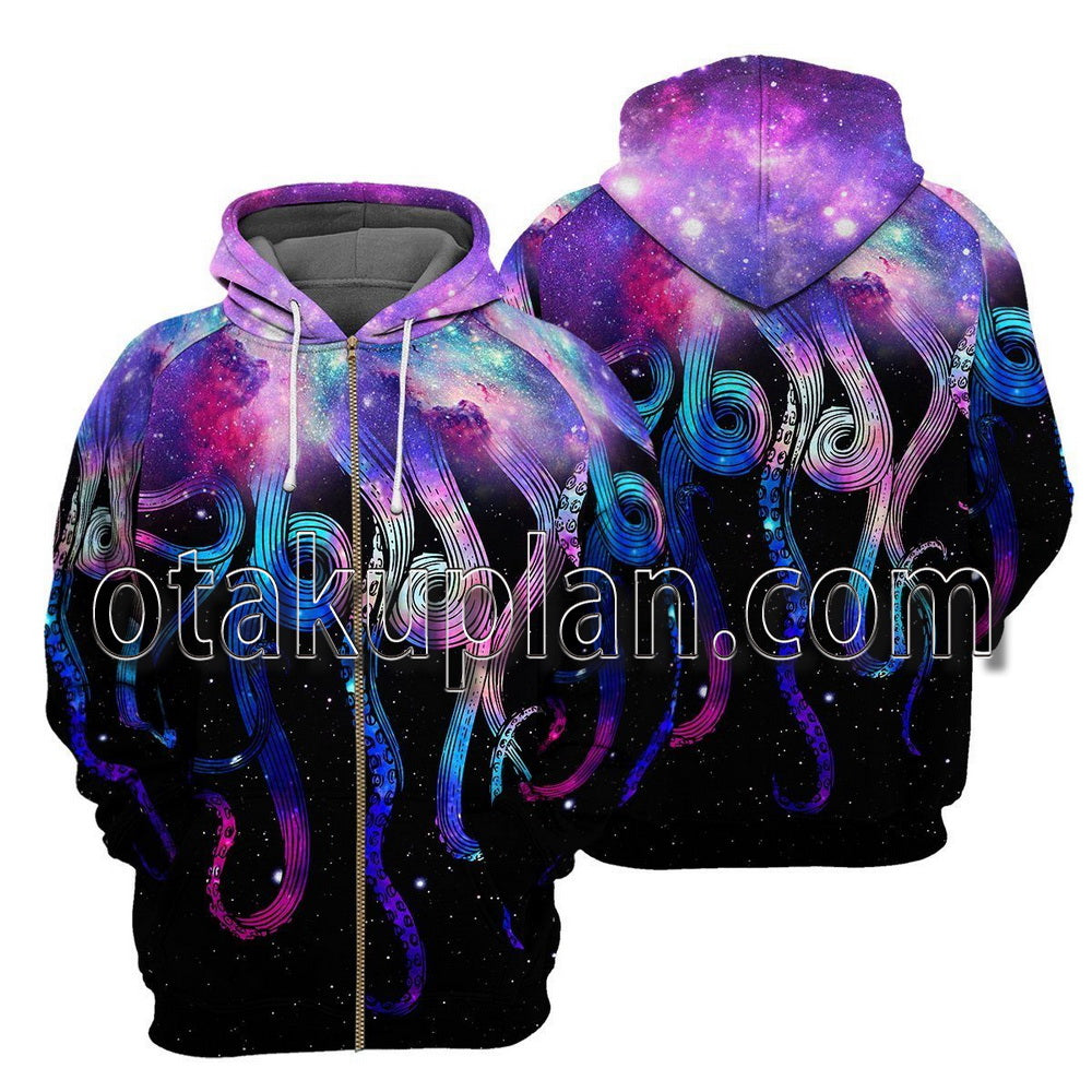 Galaxy Octopus 3D All Over Printed T-Shirt / Hoodie