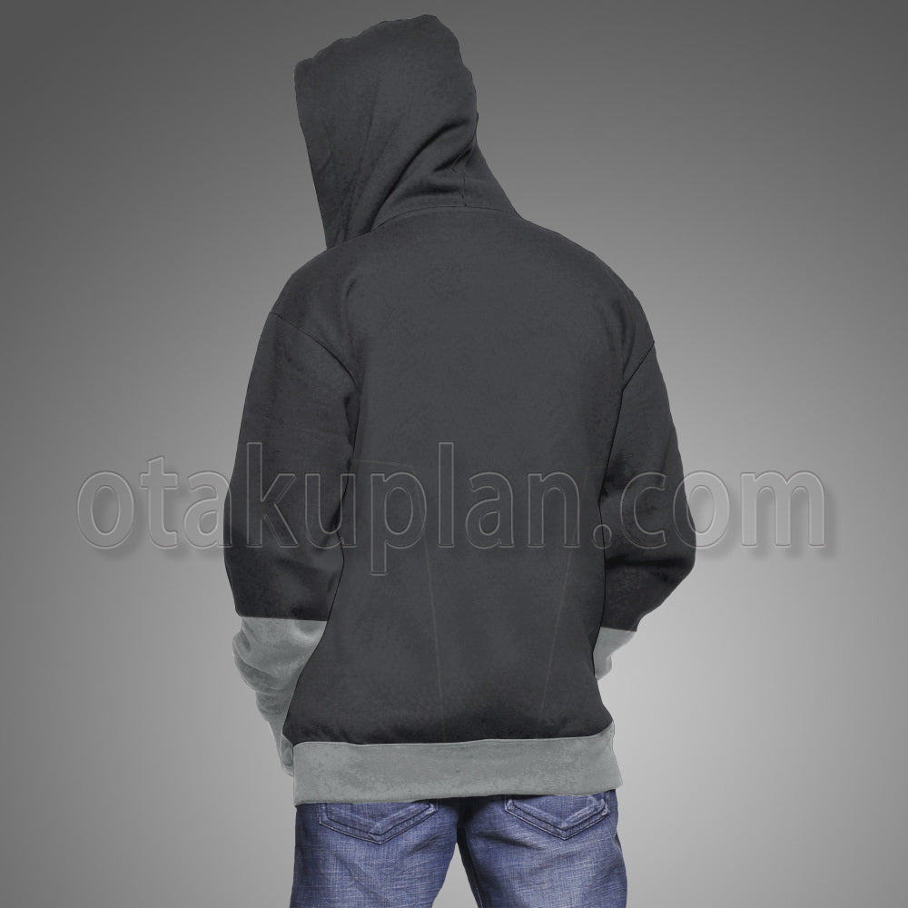GO Rainbow Color Rocket Team Icon Gray Uniform Cosplay Hoodie