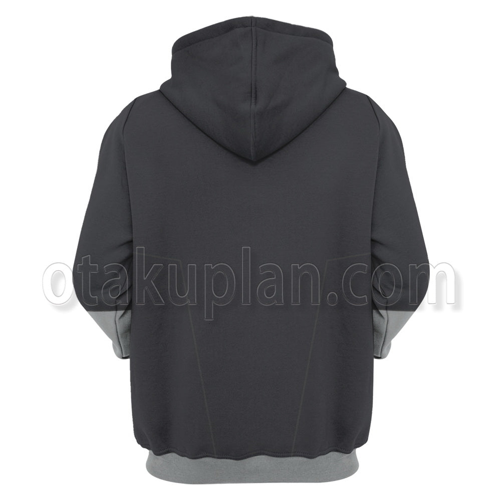 GO Rainbow Color Rocket Team Icon Gray Uniform Cosplay Hoodie