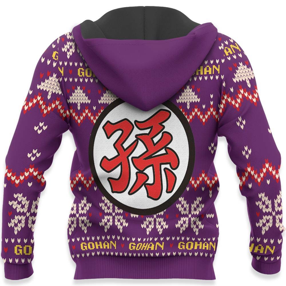 Gohan SJJ Ugly Christmas Sweater Dragon Ball Hoodie Shirt