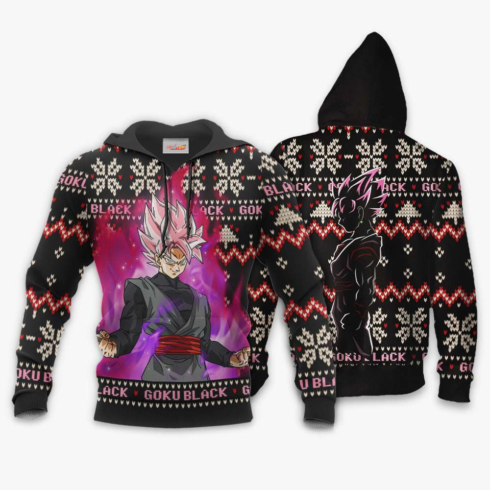 Goku Black Rose Christmas Sweater Dragon Ball Hoodie Shirt