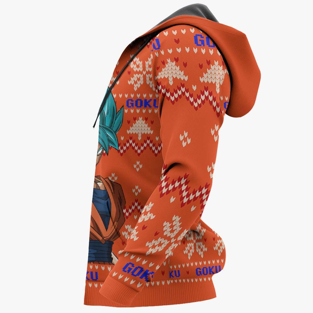 Goku Blue Ugly Christmas Sweater Dragon Ball Hoodie Shirt
