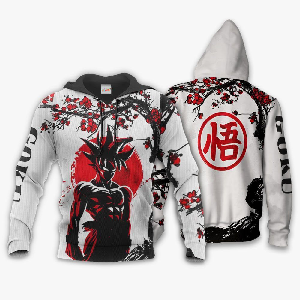 Goku Japan Cherry Blossoms Dragon Ball Hoodie Shirt